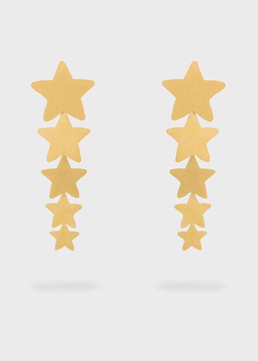ORECCHINI LUNGHI PENDENTI STELLE ORO NALÍ