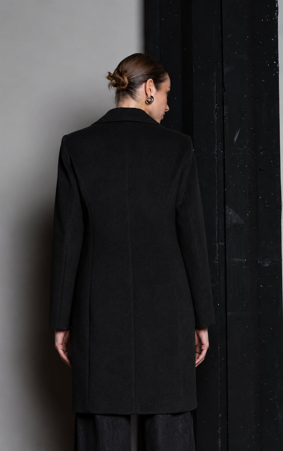 CAPPOTTO MONOPETTOPETTO A DUE BOTTONI NERO KAOS JEANS