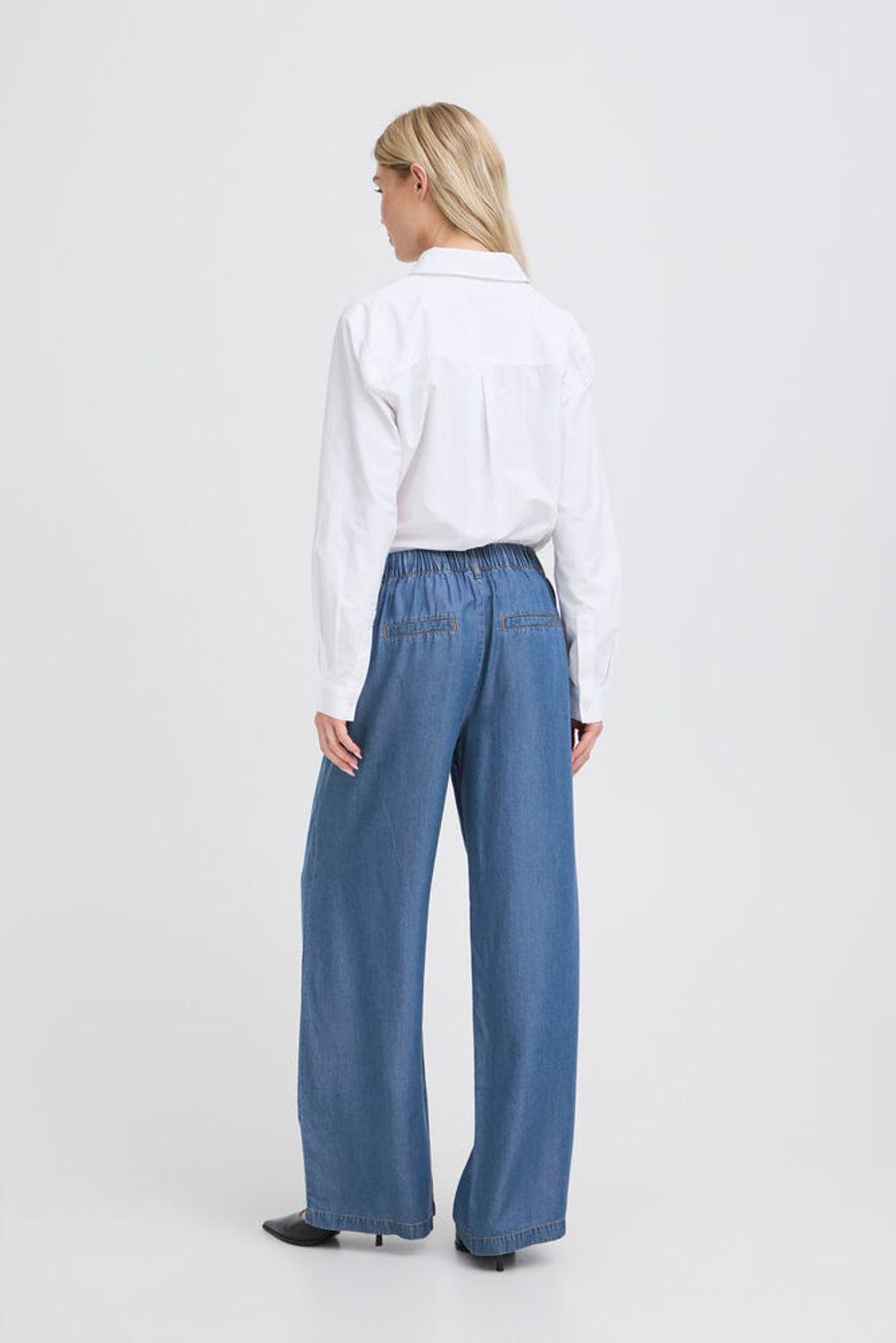 PANTALONI WIDE-LEG LYOCELL  BYKOSMO B.YUONG