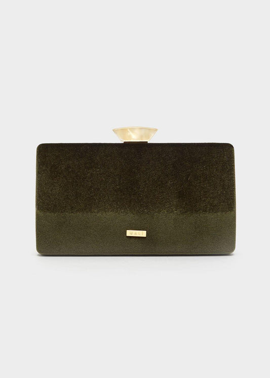 CLUTCH OLYMPE CHIUSURA IN RESINA VERDE NAL�