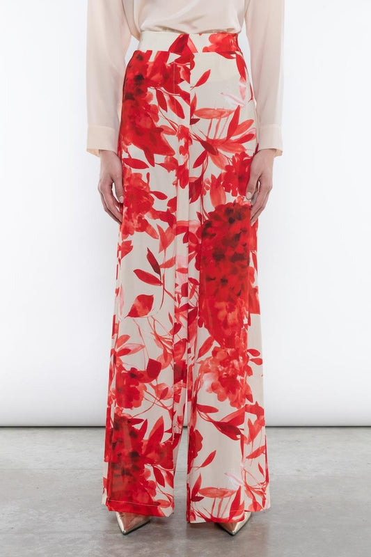 PANTALONE PALAZZO FANTASIA FLOREALE KAOS