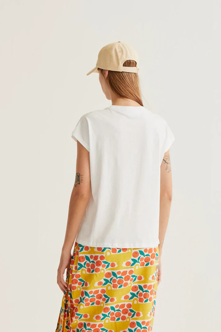 T-SHIRT BIANCA CASUAL CON TASCHINO COMPANIA FANTASTICA