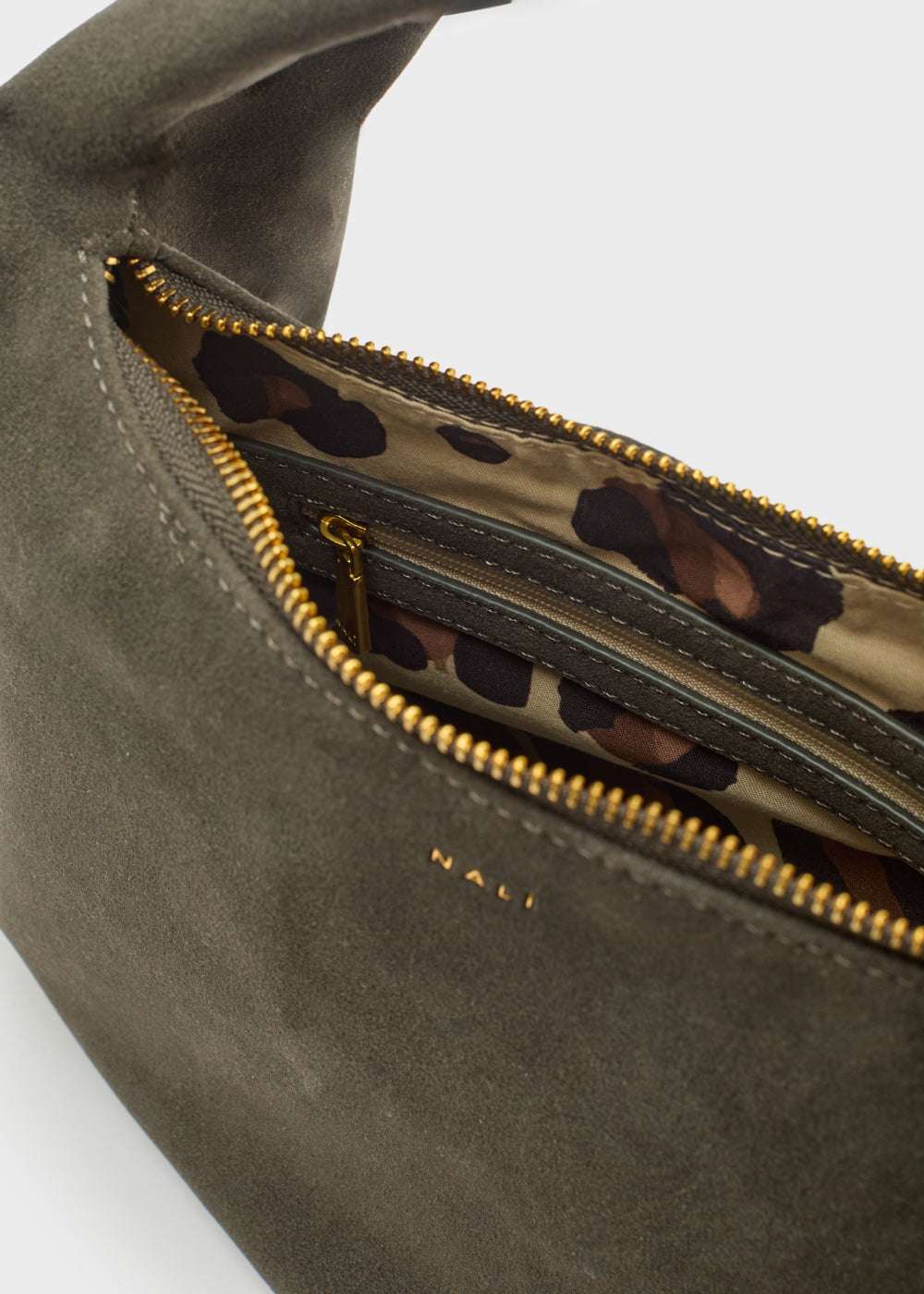 BORSA HAILEY A SPALLA VERO SUEDE MARRONE NALÌ