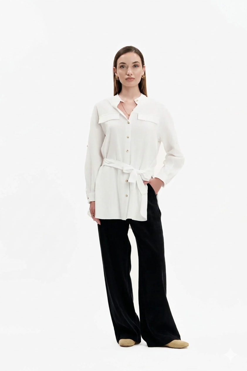 PANTALACCIO IN MISTOLINO WHITE WISE