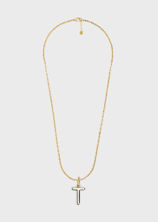 COLLANA LETTERING SMALL T ORO/ARGENTO NALÌ
