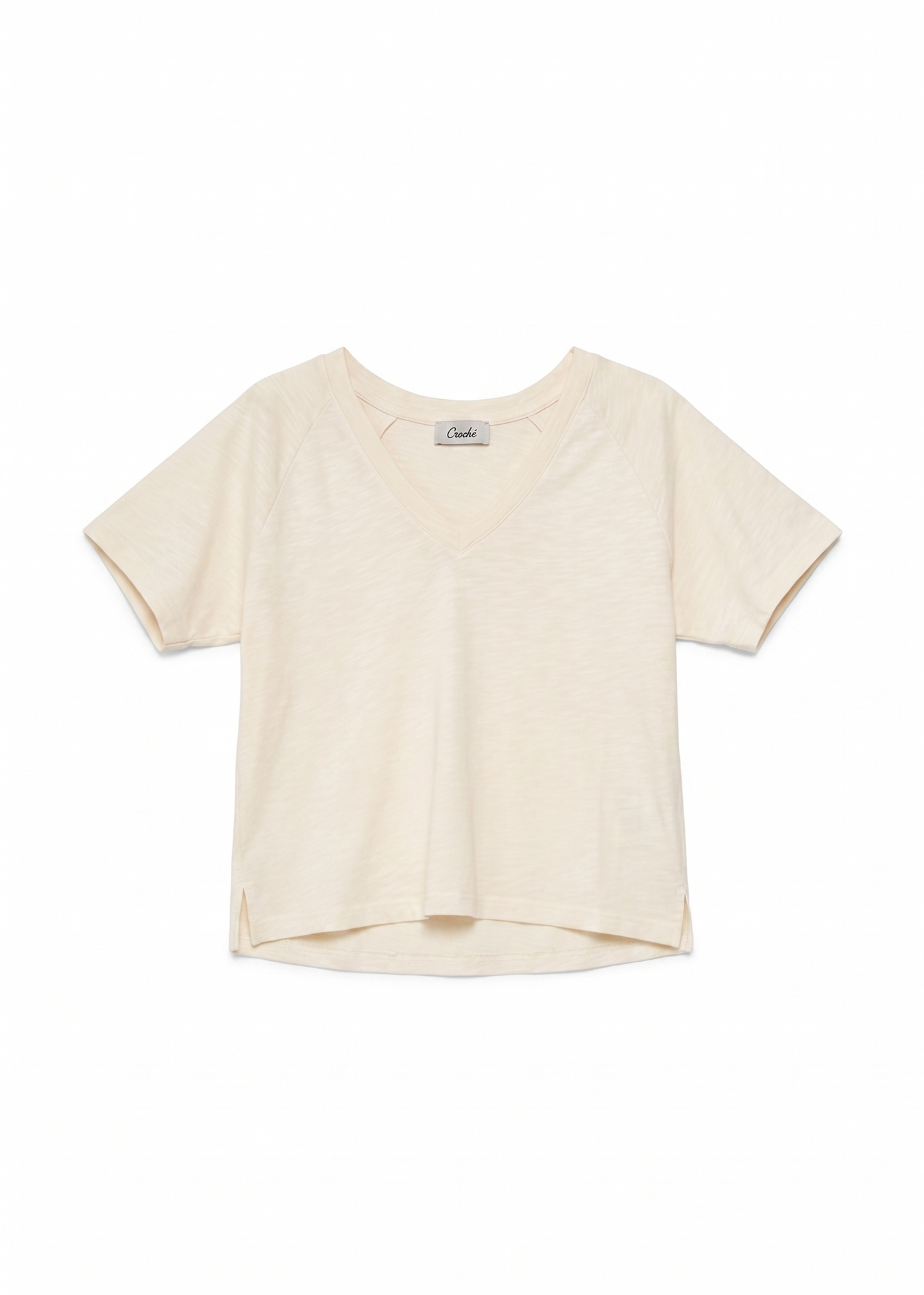 T-SHIRT SCOLLO V CROCHÈ