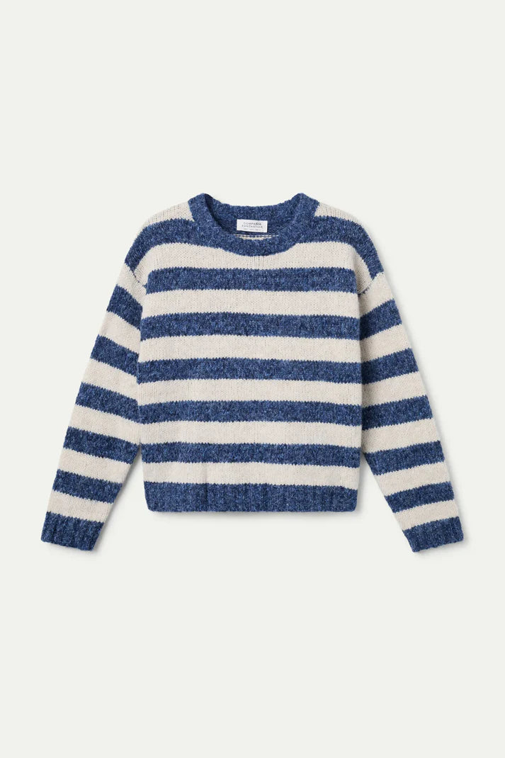 MAGLIA A RIGHE BIANCHE BLU COMPANIA FANTATASICA