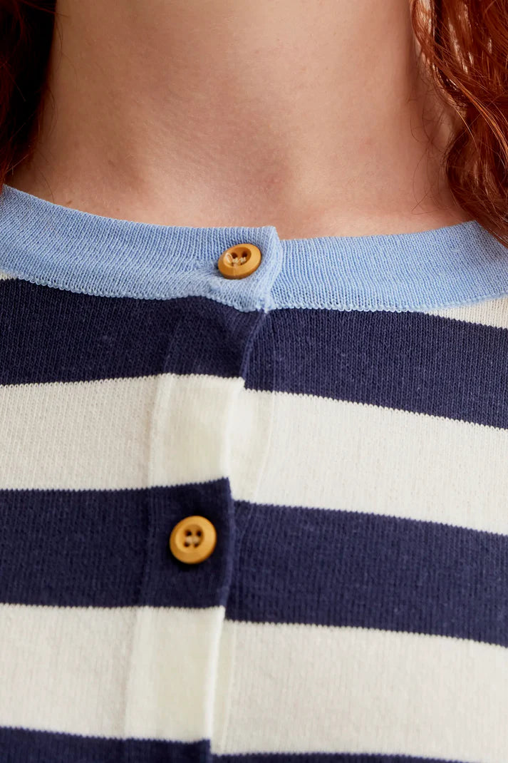 CARDIGAN RIGHE BIANCO BLU COMPANIA FANTASTICA