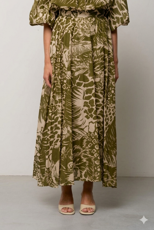 Gonna Maxi Fluida con Stampa– Kaos Jeans