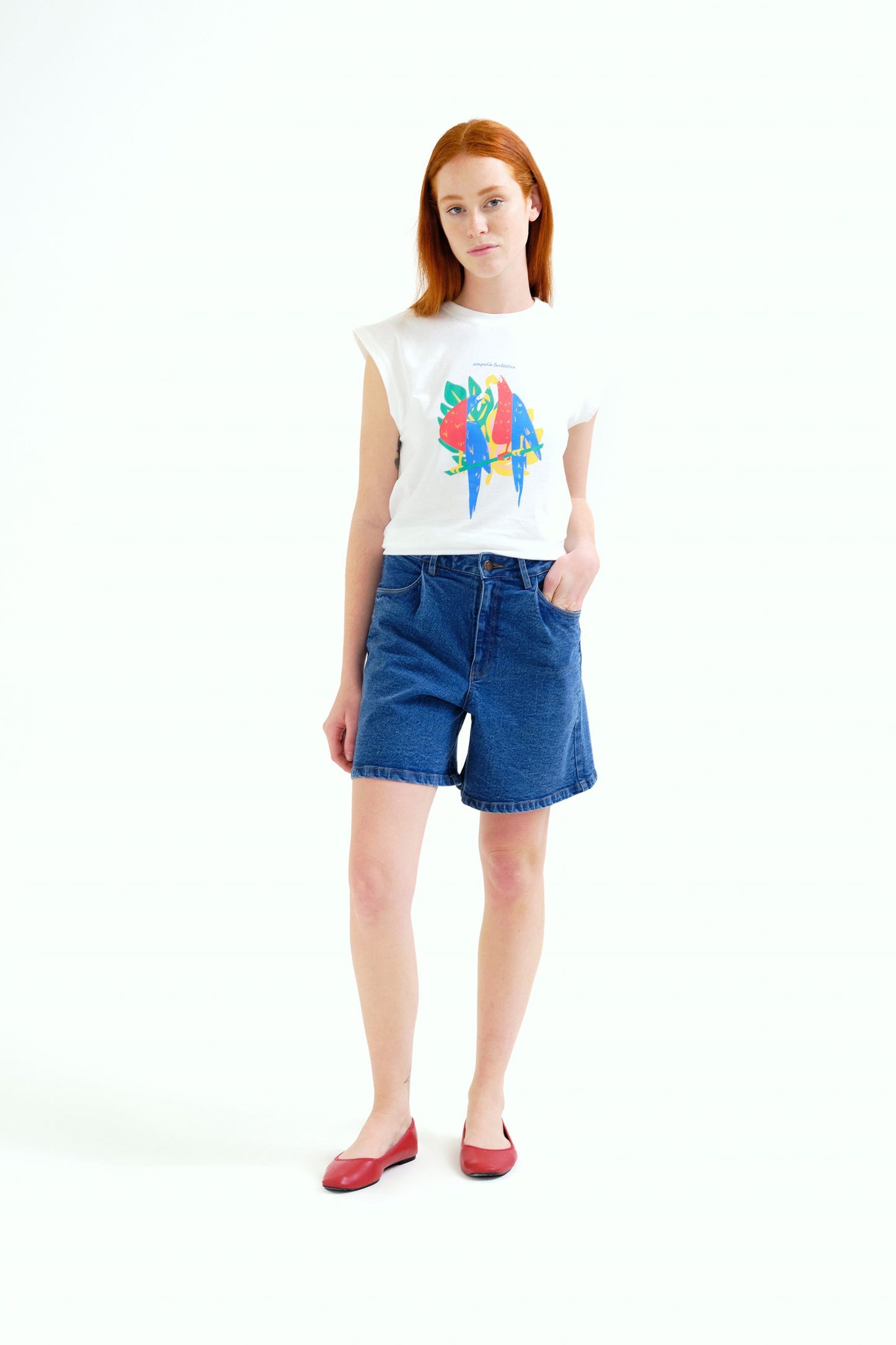 T-SHIRT STAMPA PAPPAGALLO COMPANIA FANTASTICA
