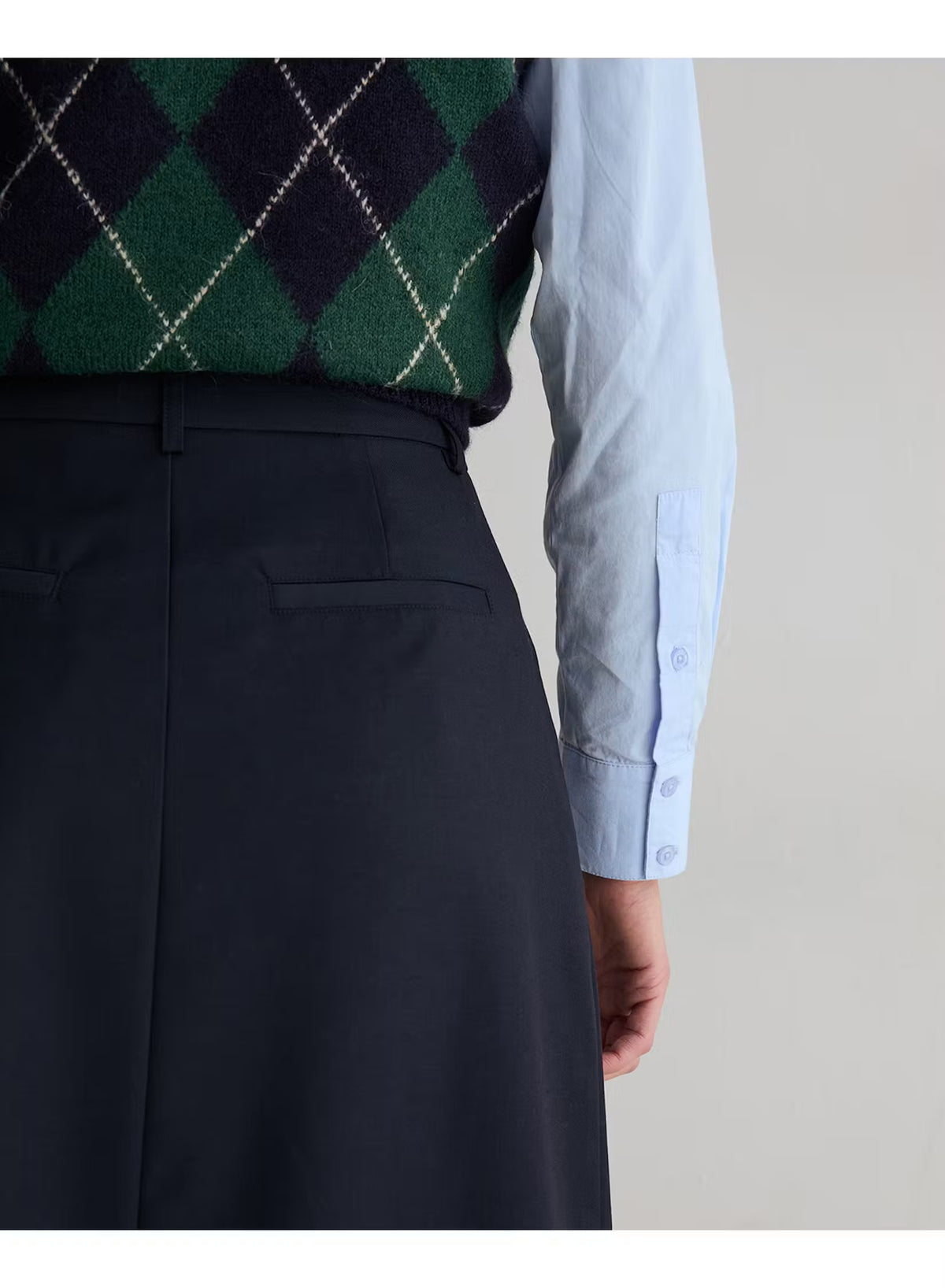 GONNA MIDI PIEGA DAVANTI NAVY 45817-55 YERSE
