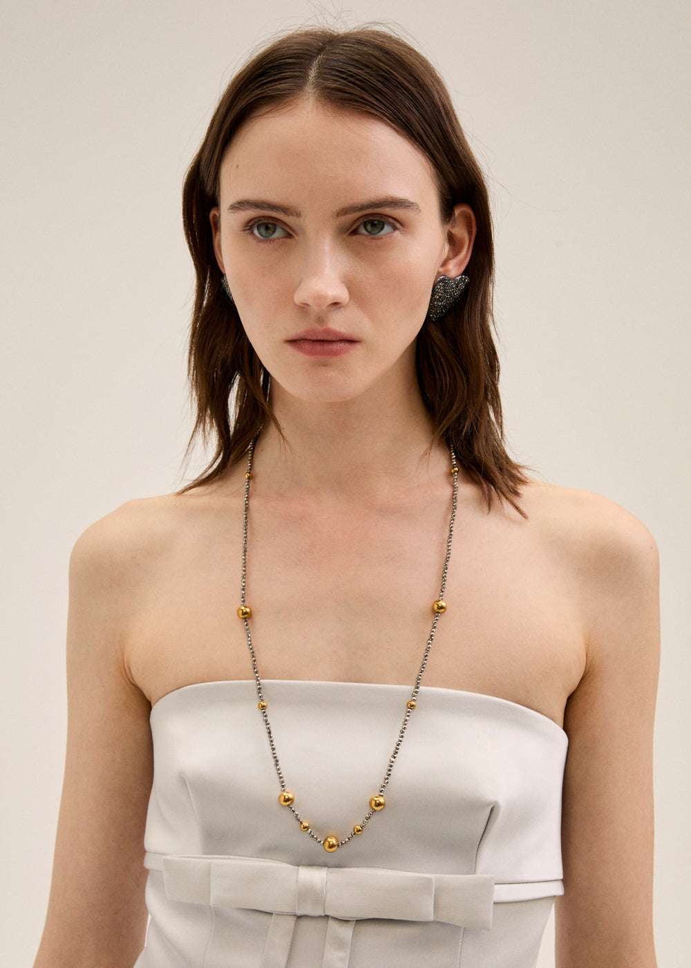 COLLANA LEA PERLINE E SFERE ORO\EMATITE NALÍ