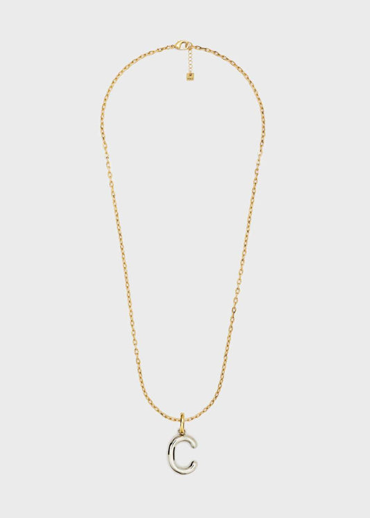 COLLANA LETTERING SMALL C ORO/ARGENTO NALÌ
