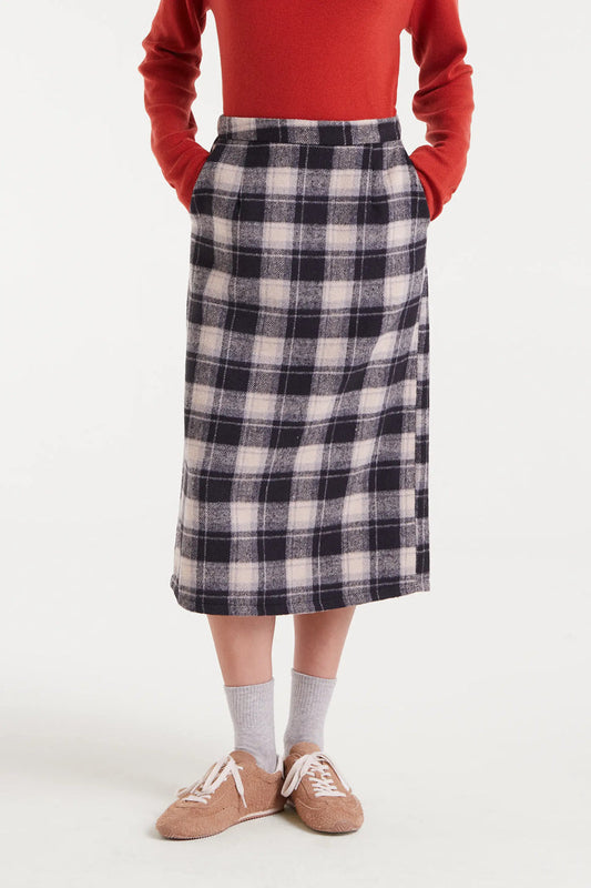 GONNA MIDI CHECK BIANCO E NERO COMPANIA FANTASTICA