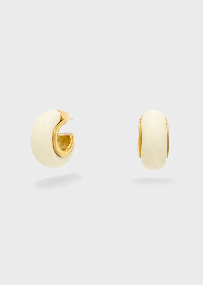 ORECCHINI BILLIE SMALTATI BIANCO\ORO NALÍ