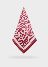 FOULARD LEO AMPIO STAMPA MACULATA BORDEAUX NALÍ
