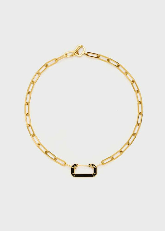 COLLANA ROSALIE CHAIN  ORO/NERO NALÍ