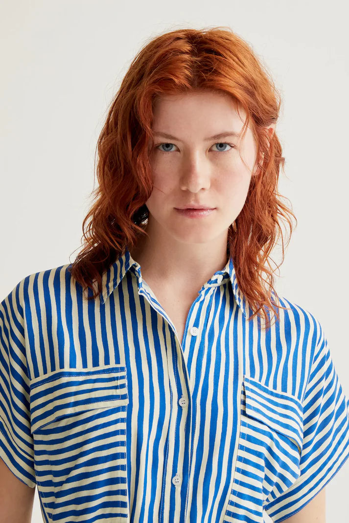 ABITO CHEMISIER RIGHE BLU COMPANIA FANTASTICA