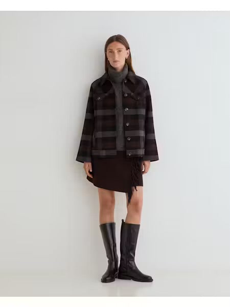 CAPPOTTO CORTO CHECK 45603-413 YERSE