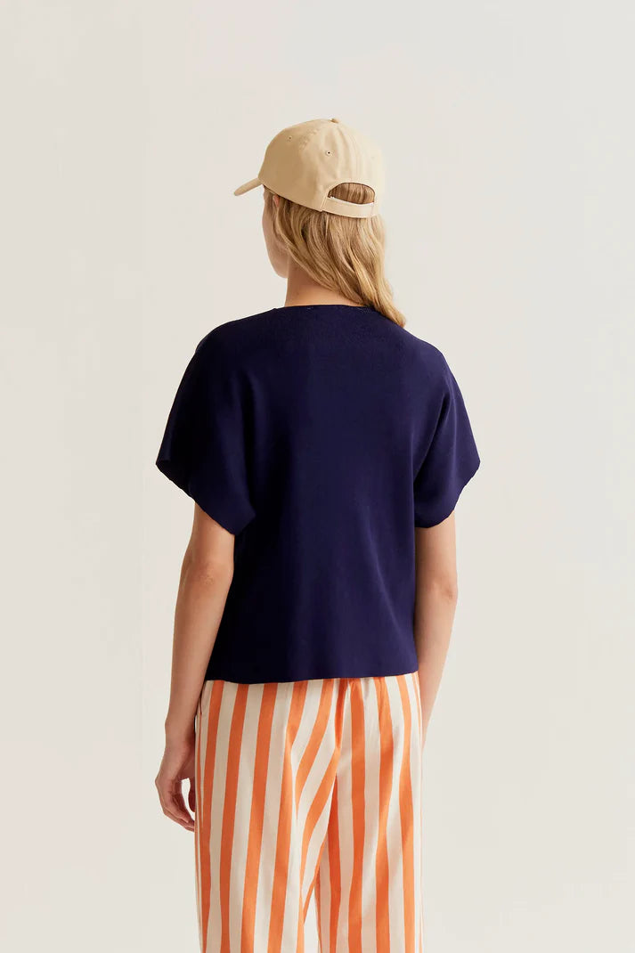 CARDIGAN MEZZA MANICA BLU COMPANIA FANTASTICA