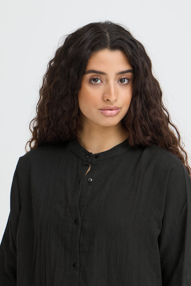 CAMICIA IAFOXA MANICA 3/4 BLACK ICHI