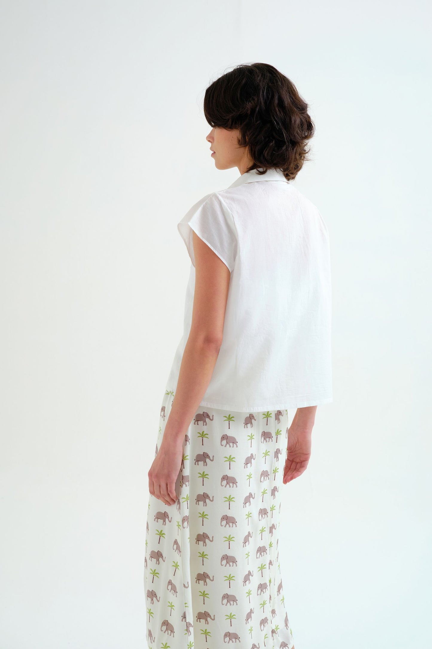 CAMICIA STAMPA PALMA E ELEFANTE COMPANIA FANTASTICA