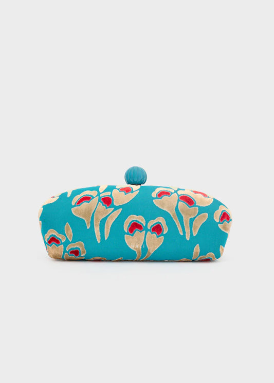 CLUTCH MARGOT STAMPA FLOREALE AZZURRO NALÌ