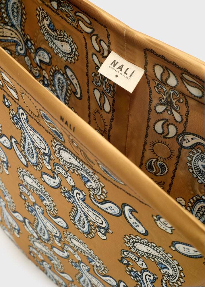 BORSA PEONY BANDANA STAMPA PAISLEY OCRA NALÌ