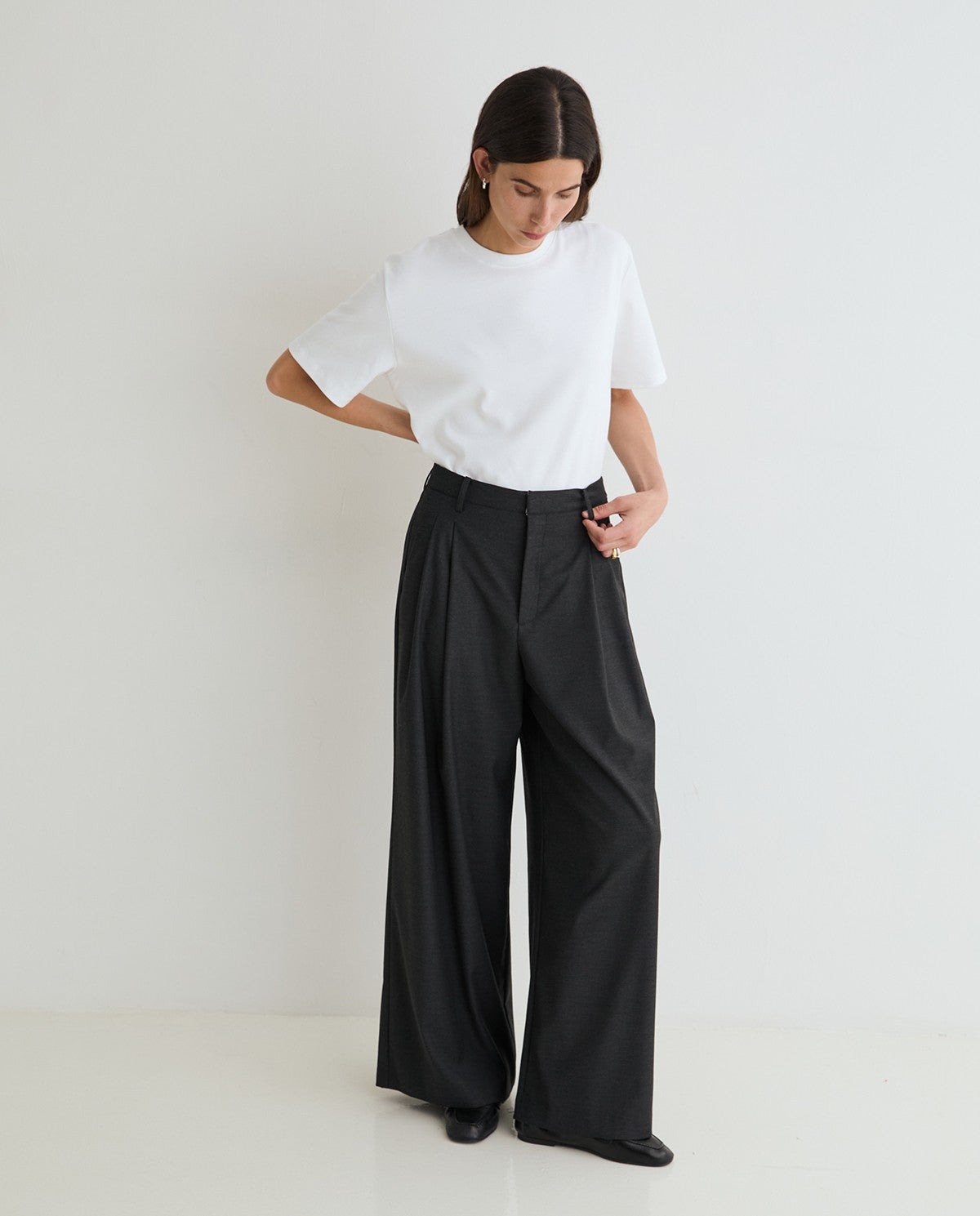 PANTALONE A PALAZZO ANTRACITE  45813-36  YERSE