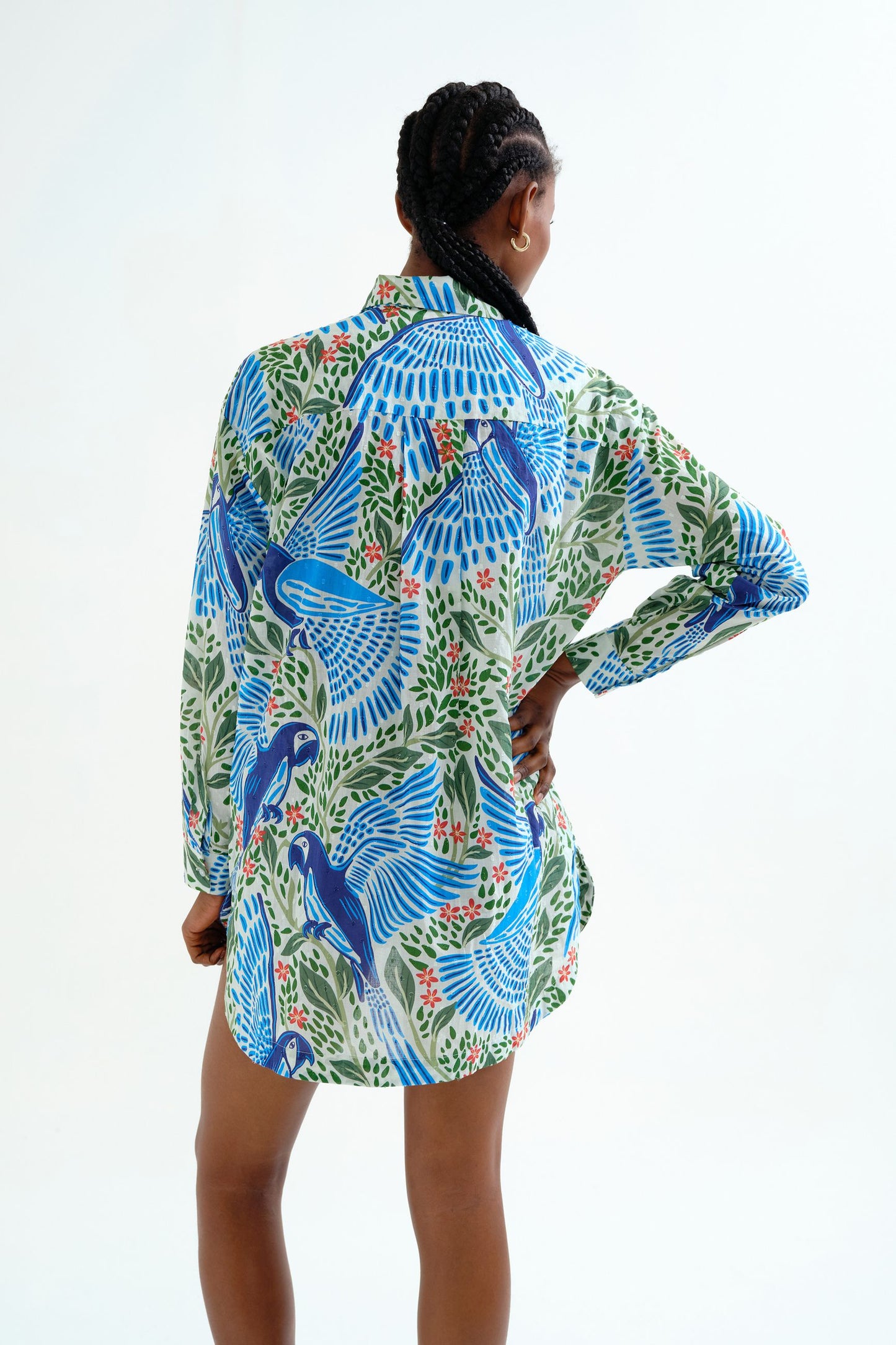 CAMICIA STAMPA PAPPAGALLO COMPANIA FANTASTICA