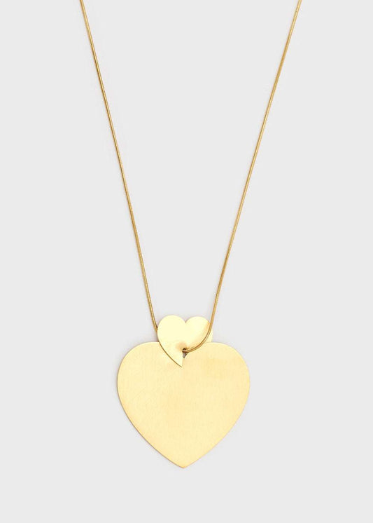 COLLANA CON PENDENTE DOPPIO CUORE ORO NALÍ