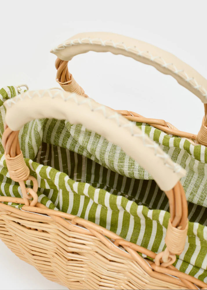 BORSA PANAREA CESTA INTRECCIATA BEIGE NALÌ