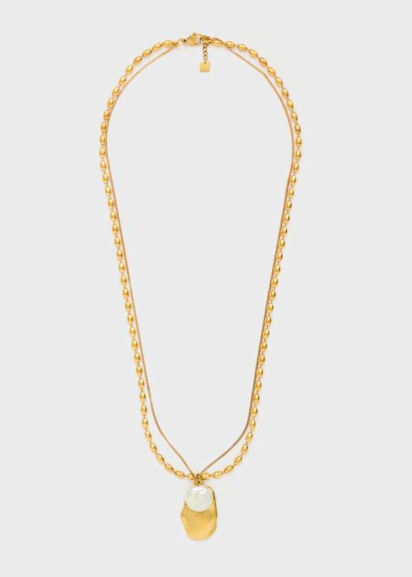 COLLANA DOPPIA CATENA CON CHARMS ORO NALÍ
