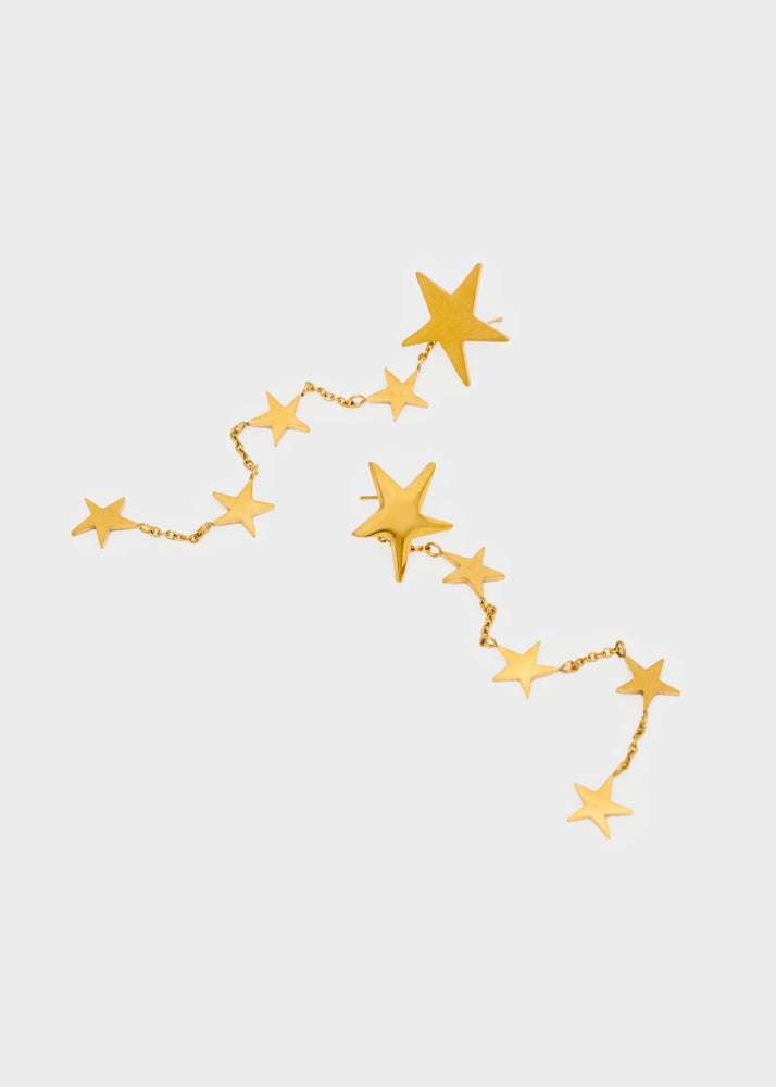 ORECCHINI PENDENTI ELEMENTI STELLE ORO NALÍ