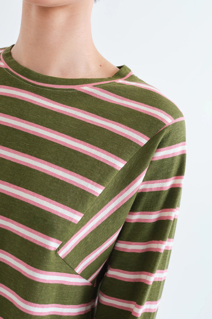T-SHIRT 100% COTONE CON STAMPA A RIGHE ABERDEEN 63C/42006 COMPANIA FANTASTICA