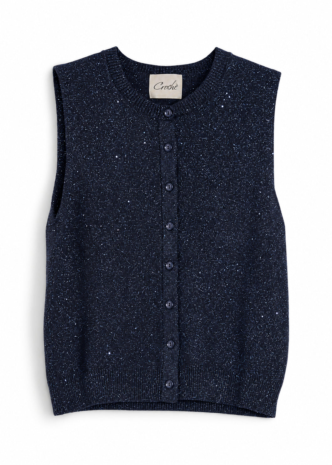 GILET IN MAGLIA  LUREX CROCHÈ