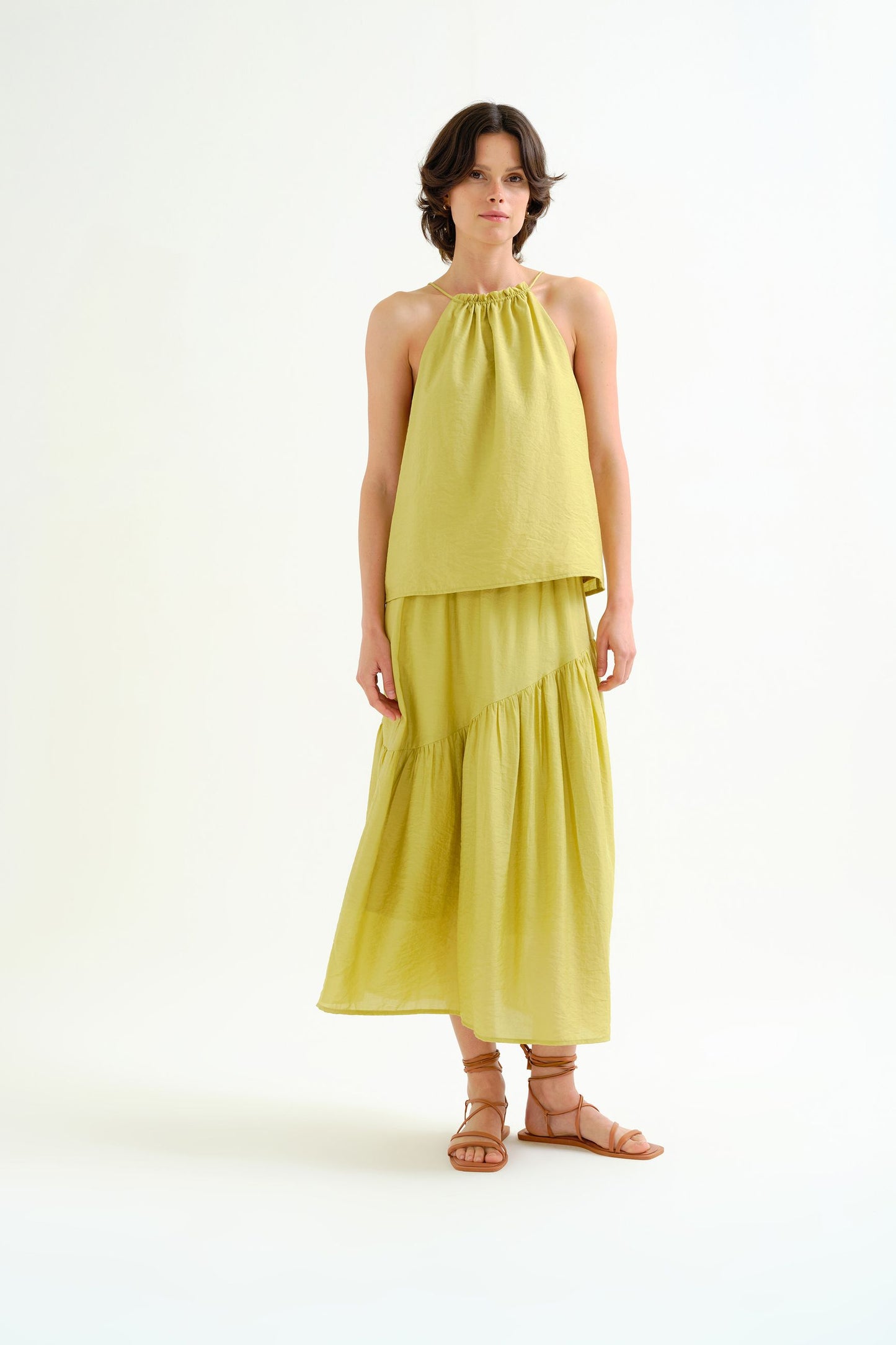 Top verde con scollo all’americana COMPANIA FANTASTICA