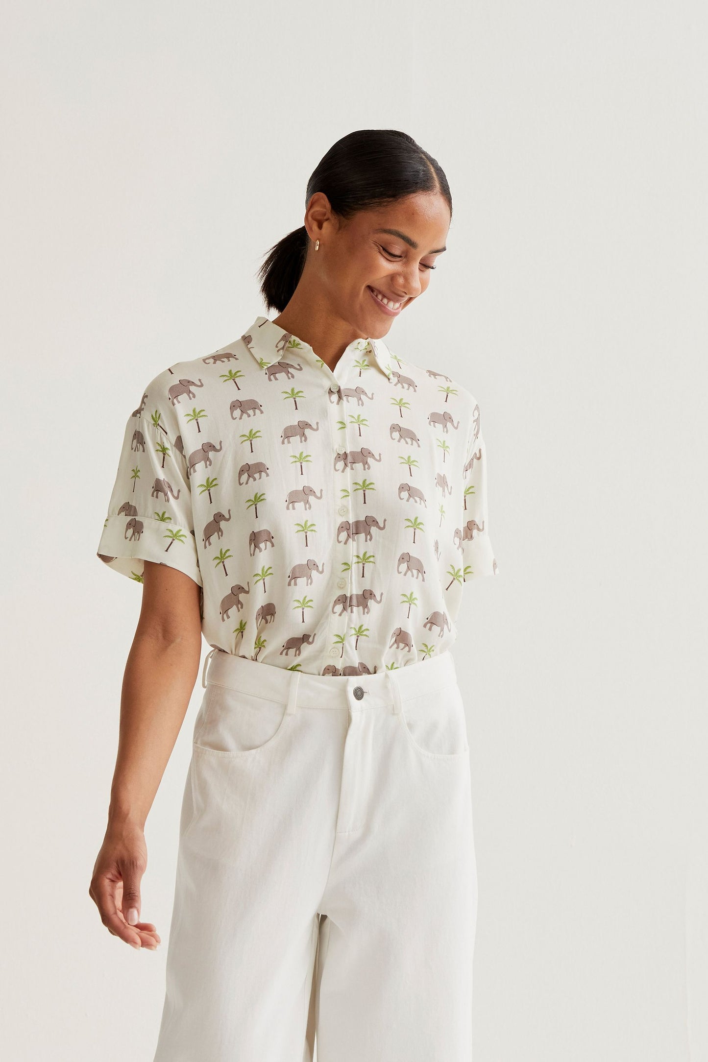 CAMICIA STAMPA ELEFANTE COMPANIA FANTASTICA