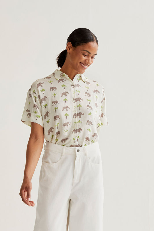CAMICIA STAMPA ELEFANTE COMPANIA FANTASTICA