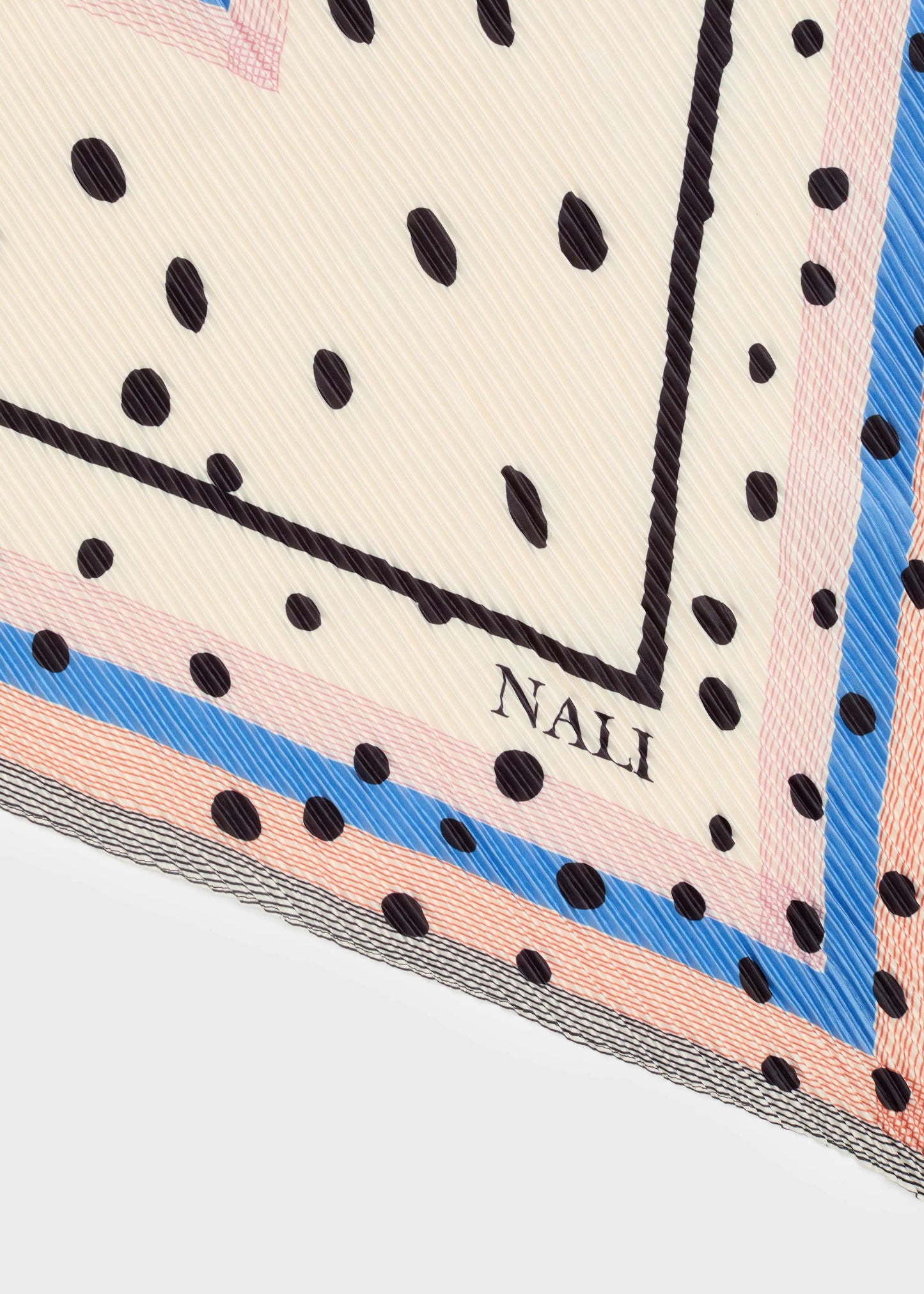 FOULARD A POIS AMPIO PLISSE' BIANCO NALÍ