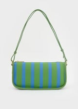 BORSA TEXAS A SPALLA RIGHE BLU/VERDE NALÌ
