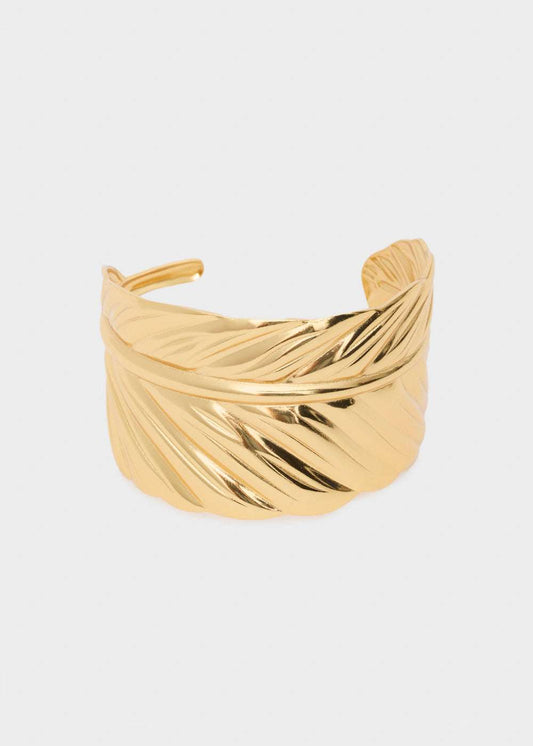 BRACCIALE RIGIDO LAVORATO ACC.INOS. ORO NALÌ