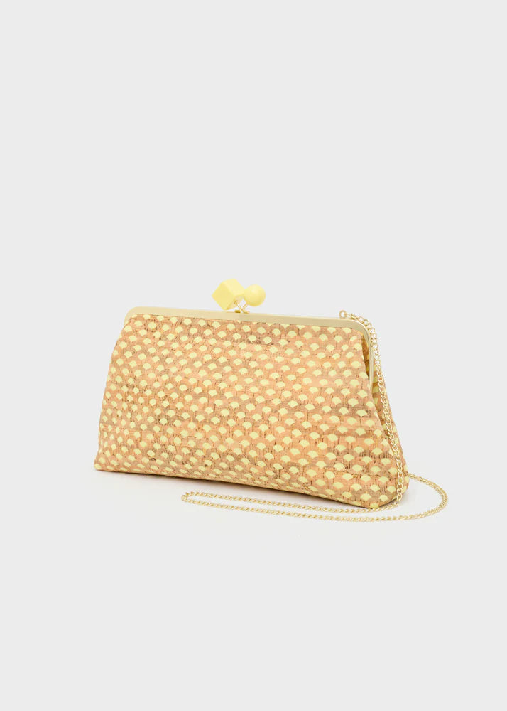 POCHETTE NADIA SUGHERO STAMPATA GIALLO NALÌ