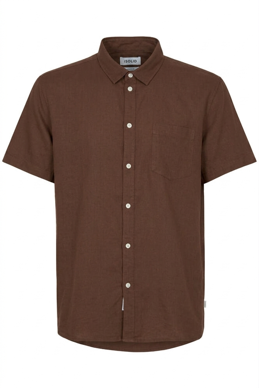 Camicia SDALLAN Roasted Brown MANICA CORTA SOLID