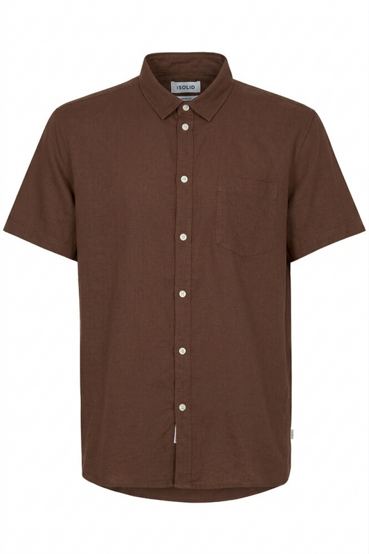 Camicia SDALLAN Roasted Brown MANICA CORTA SOLID