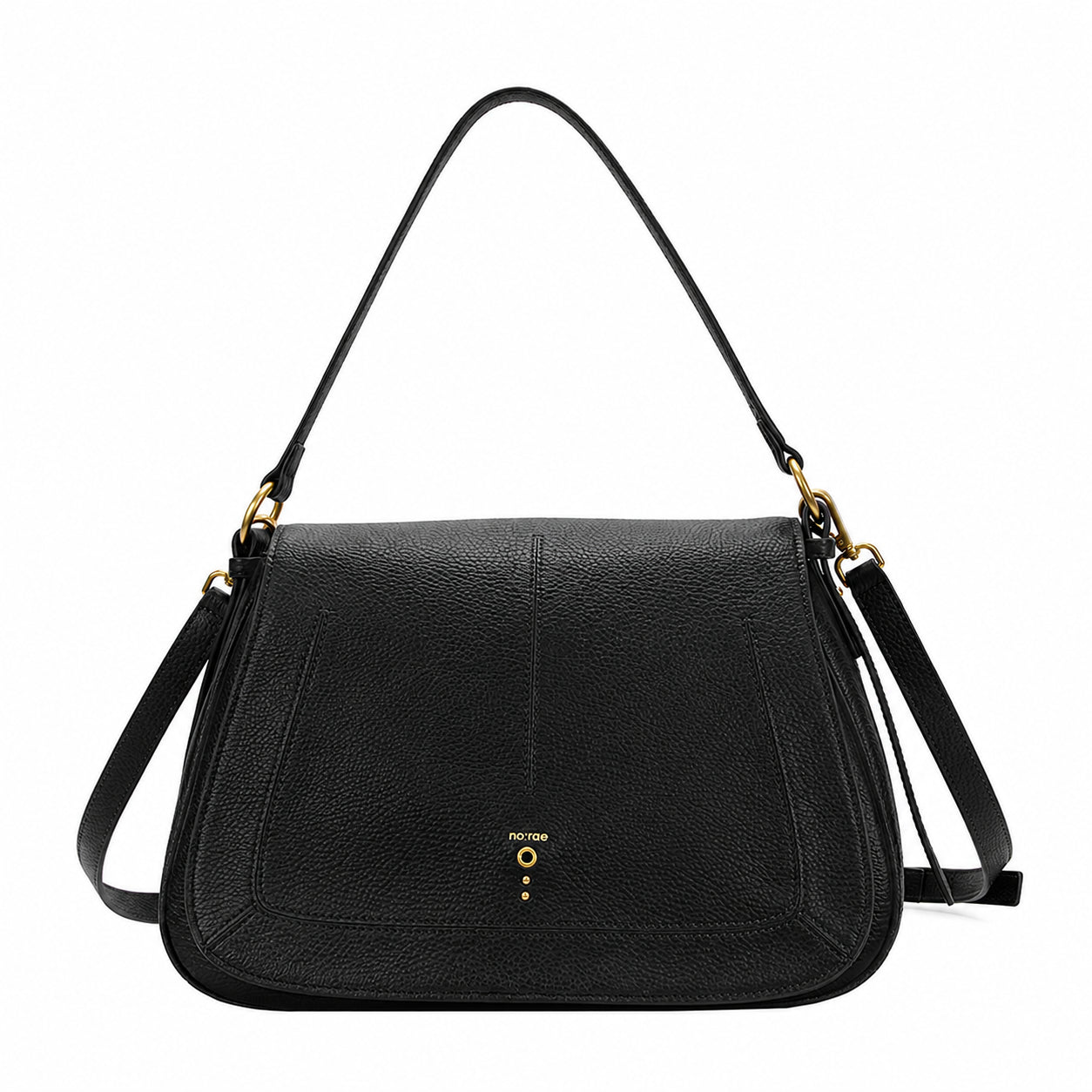 BORSA GLOBE BIG SHOULDER MARTELLATO BLACK NO:RAE