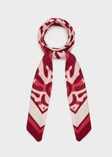 FOULARD LEO AMPIO STAMPA MACULATA BORDEAUX NALÍ