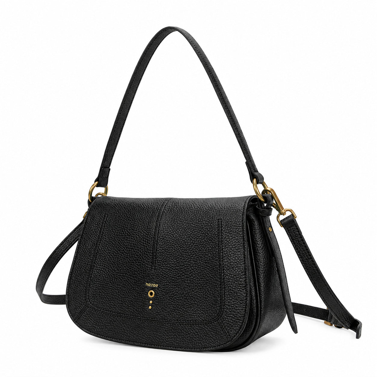 BORSA GLOBE SMALL SHOULDER MARTELLATO BLACK NO:RAE