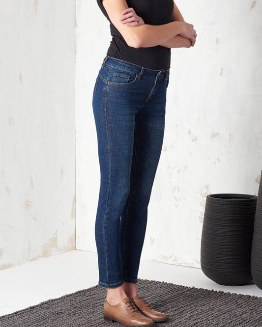JEANS CINQUE TASCHE BLU CHIARA D'ALBA