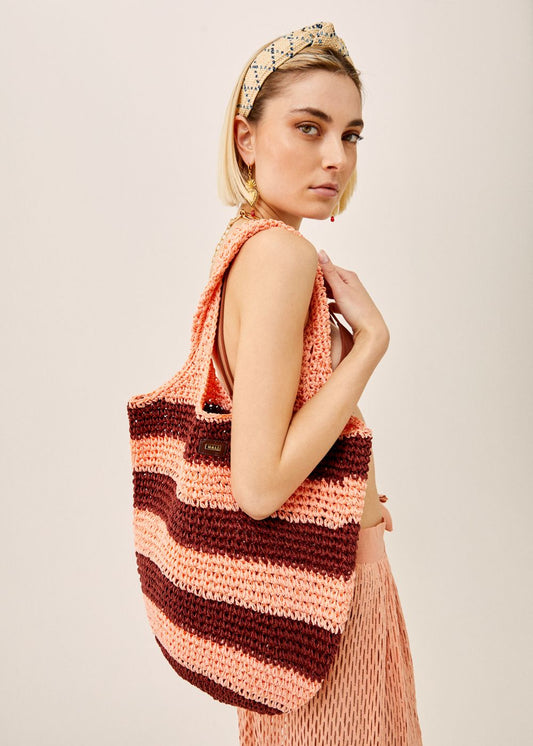 BORSA A SPALLA SIMONE ROSA E BORDEAUX NALÍ